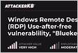 Windows Remote Desktop RDP Use-after-free vulnerablility, Bluekee